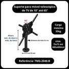 Suporte para TV de 10" até 65" fixo no móvel para balcão ou mesa