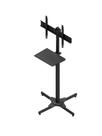 Suporte para tv ou monitor com tripe suporte regulavel de altura