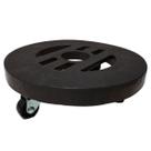Suporte Para Vaso de Planta com Rodinhas Preta 24cm