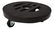 Suporte Para Vaso de Planta com Rodinhas Preta 30cm