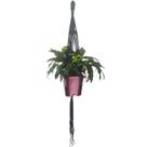 Suporte para Vaso em Macramê de Fio Náutico, Arranjo Pendente Artesanal Decorativo para Plantas