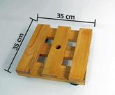 Suporte Para Vasos De Plantas Com Rodinhas 35x35 Kit 2 Peças