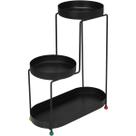 SUPORTE PARA VASOS PLANTA CACHEPÔ 3 NIVEIS HOME&CO METAL 45x35x17cm PRETO SUPORTE PARA VASOS PLANTA CACHEPÔ 3 NIVEIS HOME&CO METAL 45x35x17cm PRETO