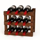 Suporte Para Vinhos 9 Garrafas Adega de Mesa Madeira Rustica Bancada Balcão 33 x 35cm