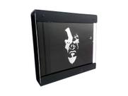 Suporte Parede Iluminado Shield Ps4 FAT Preto - Branco - God Of War (face)