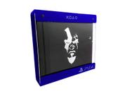 Suporte Parede Iluminado Shield Ps4 PRO - Azul - Branco - God Of War (face)