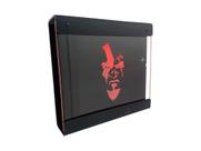 Suporte Parede Iluminado Shield Ps4 PRO - Preto - Vermelho - God Of War (face)