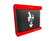 Suporte Parede Iluminado Shield Ps4 PRO - Vermelho - Branco - God Of War (face)