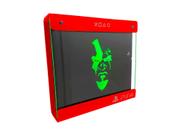 Suporte Parede Iluminado Shield Ps4 PRO - Vermelho - Verde - God Of War (face)