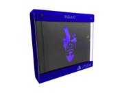 Suporte Parede Iluminado Shield Ps4 Slim - Azul - Azul - God Of War (face)