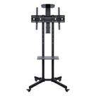 Suporte Pedestal Chão Rack TV LCD Plasma Led 37 a 70 polegadas c/ Bandeja Rodinhas Aquário