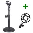 Suporte Pedestal Mesa Microfone + Shock Mount Aranha Estudio