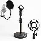 Suporte Pedestal Mesa P/ Microfone+ Shock Mount Aranha + Pop