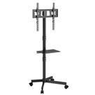 Suporte Pedestal Para Tv De 23 A 60 Com Rodinhas Bandeja Preto