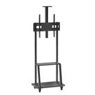 Suporte Pedestal Reforçado p/ Tv 32" a 58" c/ Rodizios e Prateleira