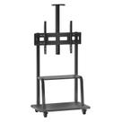 Suporte Pedestal Reforçado p/ Tv 82" a 86" c/ Rodizios e Prateleira