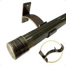 Suporte Perfil Parede Varão Comum Ilhós 28mm Cortina Argola Instalação