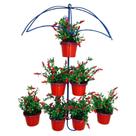 Suporte Plantas Guarda Chuva Azul 7 Vasos