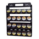Suporte Porta 40 Cápsulas De Café 3 Corações Recepção Cozinha Cor Preto
