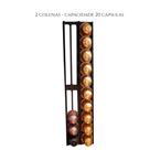 Suporte Porta Cápsulas Nespresso Para Parede - 20 Capsulas- Cor: Preto