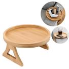 Suporte Porta Copos Apoio Para Braço de Sofá Bandeja de Bambu Impermeabilizado 25cm