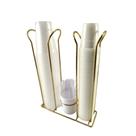 Suporte Porta Copos Descartáveis 200/50/80ml e Mexedor Café Dourado - 1153dd Future