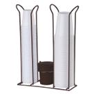 Suporte Porta Copos Descartáveis 200ml E 80ml Bronze Com Porta Pázinha Mexedores Decoração Mesa Café Chá Empresa Recepção Sala