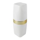 Suporte Porta Escova Dente Pasta Creme Dental Com Tampa Banheiro Branco Dourado - 2701BCD Future