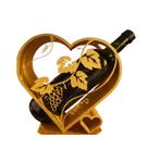 Suporte Porta Garrafa de Vinho em Formato de Coração Decoração para Mesa, Adega -