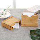 Suporte Porta Guardanapo De Boca Retangular Centro Mesa Bambu Compacto Moderno