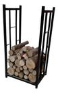Suporte Porta Lenha Fogão Lareira Organizador 40x30x75 Preto
