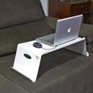 Suporte Porta Notebook/PC-Café Cama/Sofá-Plus-Alumínio Branco