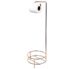 Suporte Porta Papel Higiênico Aramado Para Lixeiras De Chão Banheiro Lavabo Rose Gold - 3119RG AMZ