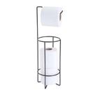 Suporte Porta Papel Higiênico de Chão 4 Rolos Banheiro Aramado Preto Fosco - 16/5 Azzo Suporte Porta Papel Higiênico de Chão 4 Rolos Banheiro Aramado Preto Fosco - 16/5 Azzo