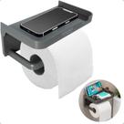 Suporte Porta Papel Higiênico De Parede Adesivo Prateleira Celular Lenço Umedecido E Acessórios Organizador Banheiro Lavabo Papeleira Rolo