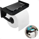 Suporte Porta Papel Higiênico De Parede Adesivo Prateleira Celular Lenço Umedecido E Acessórios Organizador Banheiro Lavabo Papeleira Rolo
