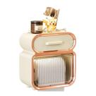 Suporte Porta Papel Higiênico Lenço Acrílico Parede Sem Furo Luxo Off White