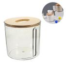 Suporte Porta Papel Higienico Para Banheiro Com Tampa Bambu