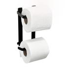 Suporte Porta Papel Higiênico Parede Preto Texturizado