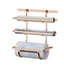 Suporte Porta Rolo Triplo Papel Toalha Barra Rosé Gold Cozinha - 2801RG Future