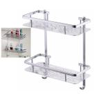 Suporte Porta Shampoo Condicionador Prateleira Dupla Box Banheiro Aluminio Resistente