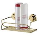 Suporte Porta Shampoo Prateleira Multiuso Com Ventosa De Parede Banheiro Dourado - 3120DD Future Suporte Porta Shampoo Prateleira Multiuso Com Ventosa De Parede Banheiro Dourado - 3120DD Future