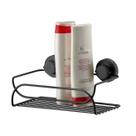 Suporte Porta Shampoo Prateleira Ventosa Parede Banheiro Preto Fosco - 4050PT Future