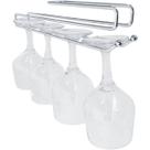 Suporte Porta Taças de Encaixe Simples Cromado Armário Cinza