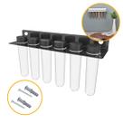 Suporte Porta Temperos e Condimentos Organizador Para Cozinha 6 Frascos de 25ml Tubetes Multiuso Suporte Porta Temperos e Condimentos Organizador Para Cozinha 6 Frascos de 25ml Tubetes Multiuso