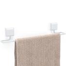 Suporte Porta Toalha de Banho Toalheiro 50cm Banheiro Sem Furo Fixação 3M Branco Arthi