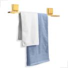 Suporte Porta Toalha de Banho Toalheiro Banheiro Fixação Sem Furo Dupla Face 3M Dourado Fosco Arthi