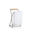 Suporte Porta Toalha De Mão Lavabo Banheiro Piatina Luxo Madeira Teca Arthi