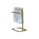 Suporte Porta Toalha Dourado de Rosto Duplo para Bancada de Banheiro Lavabo - ÉdeCasaMóveis