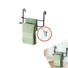 Suporte Porta Toalha Duplo Toalheiro Prático Box Banheiro Preto Fosco - 1612PT Future